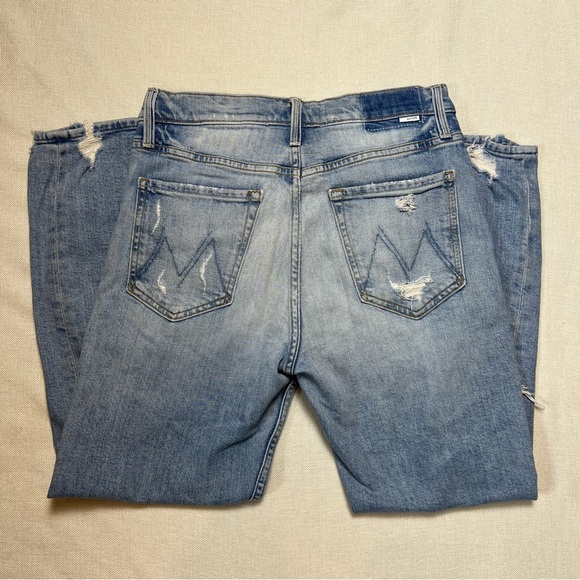 MOTHER Superior The Tomcat The Confession Distressed Straight Leg Jeans 28 - Picture 7 of 16